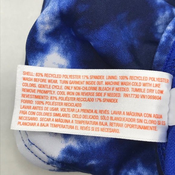 Cat And Jack Girl's Size 12 Month One Piece Swim Suit Blue Tie Dyed New With Tag - Picture 6 of 12